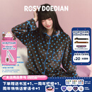 ROSYDOEDIAN不好意思系列 波点情侣款家居服家居裙可外穿翻领睡衣长袖 家居服 S
