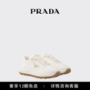 PRADA/普拉达【礼物】女士徽标饰羊皮革运动鞋 象牙色-新款 38