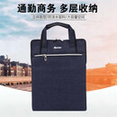 斯莫尔（SIMOER）手提办公包 牛津帆布商务休闲包 男公文包 会议包竖款 SL-8134 蓝色