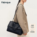 Fabrique平纹牛皮配肩带可斜挎可双肩可手提公文包女百搭 经典黑