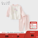 戴维贝拉（DAVE＆BELLA）宝宝保暖打底两件套女童家居服小童内衣套装儿童秋冬新款秋衣秋裤 粉色【现货】 110 cm（建议身高100-110cm）