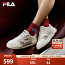斐乐方块鞋 1S丨FILA 板鞋26新款女鞋轻便小白鞋校园通勤运动休闲鞋 奶油白色-CC 37.5