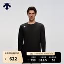 迪桑特（DESCENTE）TRAINING系列男士薄绒亲肤舒适圆领长袖T恤新品 BK-黑色 XL (180/100A)