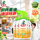 水卫士厨房重油污净480g*5瓶强力去污垢除菌油污清洁剂油烟机清洗水卫仕