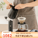 泰摩进阶手冲咖啡套装礼盒 温控手冲咖啡壶磨豆机便携咖啡机生日礼物 进阶型套装-【栗子C5|曜石黑】