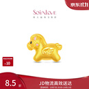 周大福SOINLOVE宝藏女孩巡梦小马黄金转运珠配红绳 VR1723礼物
