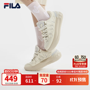 斐乐萝卜鞋丨FILA 厚底板鞋女百搭增高舒适通勤休闲运动鞋小白鞋 古白色/初雪白-AA 37.5