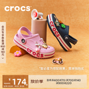 卡骆驰（CROCS）贝雅卡骆班儿童洞洞鞋沙滩鞋男女童包头拖鞋/207018/207019 深蓝色-410 35 (215mm)