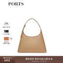 PORTS宝姿【12期免息】女装女包秋冬牛皮手拎包 卡布奇诺