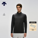 迪桑特（DESCENTE）TRAINING系列柔软亲肤吸湿速干半拉链立领男士长袖T恤新品 BK-黑色 L (175/96A)