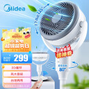 美的（Midea）空气循环扇 电风扇家用立式遥控落地扇涡轮换气扇循环对流3D摇头电扇轻音低噪大风力风扇 GAG24JR【23年旗舰款 上下左右自动摇头】