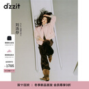 DZZIT【刘浩存同款】地素薄款棉服2026冬新款复古夹克外套女3K4HB241G 粉红色 XS