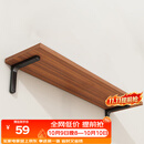 安尔雅墙面搁架 墙上置物架宿舍木板挂墙书架隔板置物架7