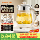 九阳（Joyoung）有钛0涂层养生壶迷你玻璃花茶壶煮茶器0胶水保温一体全自动恒温热水壶冲奶电热烧水壶1.5L 1566BQ