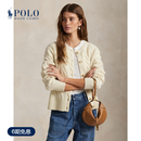 Polo Ralph Lauren 拉夫劳伦  女装 经典款修身版型绞花编结针织开襟衫 100-米色 M