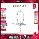 CASETIFY 【18新机搭配】蝴蝶结腕带 适用于iPhone全系列手机配件手机饰品 蝴蝶结腕带-蓝格纹