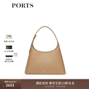 PORTS宝姿【12期免息】女装女包秋冬牛皮手拎包 卡布奇诺