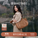 BAGTREE包包树【朱珠同款】晚枫包植鞣牛皮大容量托特单肩斜挎包生日礼物