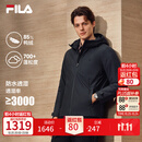 斐乐蓬蓬羽绒服|FILA防水透湿外套冬季商务休闲男装连帽保暖上衣 正黑色-BK L 175/96A