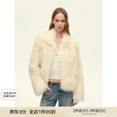 付智恩 芬兰sagafurs定染狐狸坎毛小立领短款皮草外套 | 冬季恋歌 浮光白 芬兰SagaFurs皇冠级狐狸毛 S