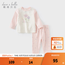 戴维贝拉（DAVE＆BELLA）宝宝保暖打底两件套女童家居服小童内衣套装儿童秋冬新款秋衣秋裤 粉色【现货】 110 cm（建议身高100-110cm）
