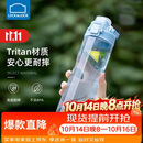 乐扣乐扣（LOCK&LOCK）人鱼线塑料运动水杯夏天便携水壶带刻度提手男女水杯子700ML蓝色