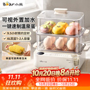 小熊（Bear）煮蛋器 蒸蛋器 电蒸锅小型1-2人 家用便携加水 自动断电可定时预约蒸煮一体神器ZDQ-F12Q5