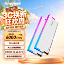 佰维（BIWIN）48G(24G×2)套装 DDR5 6000频率台式机内存条 时空行者DW100 RGB灯条(C28)白色AI PC电脑存储配件