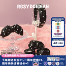 ROSYDOEDIAN 撇起系列波点发饰可爱黑白波点发箍发夹发圈发卡皮筋夹子头饰 波点香蕉夹