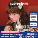 ROSYDOEDIAN撇起系列 骨头抓夹醋酸发夹女生发饰百搭头发装饰ins风配饰饰品 黑底白波点（大号）