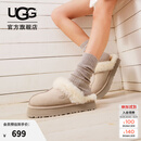 UGG秋季女士经典舒适厚底毛拖包头休闲懒人毛毛鞋勃肯鞋 1122550 SAN | 沙色 39 39码及以下建议拍大一码