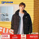 斐乐 FUSION潮牌保暖羽绒服男女宽松连帽外套舒适百搭 正黑色-BK S 165/88A/S