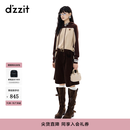 DZZIT【刘浩存同款】地素短裤冬季美拉德灯芯绒五分裤女3J4Q104 棕色 S