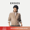 ERDOS【自在系列】26秋冬拉绒高领绒雾感外套女开衫羊绒衫 大地驼 L 170/88A