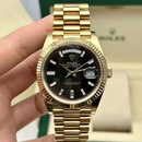 劳力士（ROLEX）二手99新劳力士星期日历型黑冰糖228238镶钻防水自动机械男女手表 全套带盒