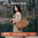 BAGTREE包包树【朱珠同款】晚枫包植鞣牛皮大容量托特单肩斜挎包生日礼物