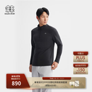 KOLON SPORT/可隆户外吸湿速干T恤 男士S-FUNCTIONAL半拉链长袖上衣 LHZT6AN023-BK 黑色 L 175/96A
