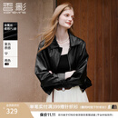 香影黑色皮衣外套女小个子2026秋季新款高级感酷飒风短款pu皮夹克 黑色 M 160/84A/95-110斤
