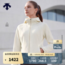 迪桑特（DESCENTE）WOMEN'S TRAINING系列女款防泼水连帽收腰加绒运动休闲外套新品 CR-奶油色 M (165/84A)