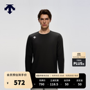 迪桑特（DESCENTE）【预售】TRAINING系列综训男士薄绒亲肤舒适圆领长袖T恤新品 BK-黑色 XL (180/100A)