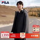 斐乐蓬蓬羽绒服|FILA防水透湿外套冬季商务休闲男装轻薄保暖连帽上衣 正黑色-BK L 175/96A/L