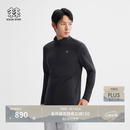 KOLON SPORT/可隆户外吸湿速干T恤 男士S-FUNCTIONAL半拉链长袖上衣 LHZT6AN023-BK 黑色 L 175/96A