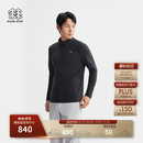 KOLON SPORT【预售】/可隆户外吸湿速干T恤 男士S-FUNCTIONAL半拉链长袖上衣 LHZT6AN023-BK 黑色 L 175/96A