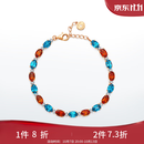 周大福ENZO梦幻极光18K金镶黄晶托帕石钻石手链女EZV4724生日礼物 15cm 12999