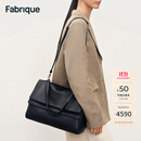 Fabrique平纹牛皮配肩带可斜挎可双肩可手提公文包女百搭 经典黑