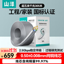 山泽超五类网线千兆【0.50±0.008mm纯铜芯】CAT5e非屏蔽箱线 工程家装网络监控POE布线305米 SZ-5305A