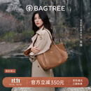 BAGTREE包包树【朱珠同款】晚枫包植鞣牛皮大容量托特单肩斜挎包生日礼物