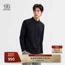 KOLON SPORT/可隆SECO长袖POLO 男子户外UPF40+吸湿速干消臭抗菌T恤 LHPT6AT835-BK 黑色 XL 180/100A