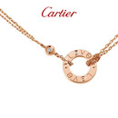 卡地亚（Cartier）LOVE系列 18K玫瑰金色单环镶嵌钻石项链 B7224509京东自营