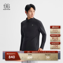 KOLON SPORT/可隆户外吸湿速干T恤 男士S-FUNCTIONAL半拉链长袖上衣 LHZT6AN023-BK 黑色 2XL 185/104A